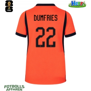 Nederländerna Denzel Dumfries #22 Hemmatröja VM 2026 Kortärmad